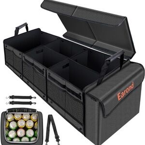 Car Portable Foldable Trunk Organizer with a Leakproof 4 in 1 Cooler